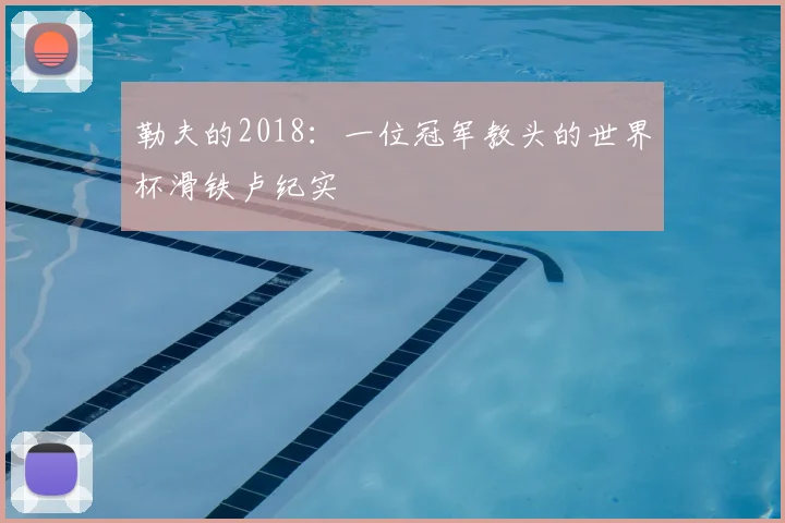 勒夫的2018：一位冠军教头的世界杯滑铁卢纪实